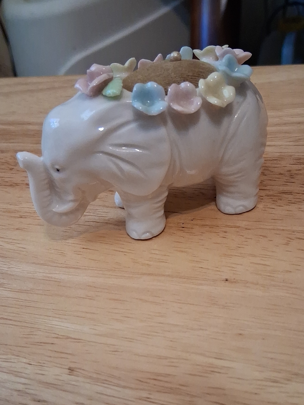 Porcalin Elephant Pin Cusion.